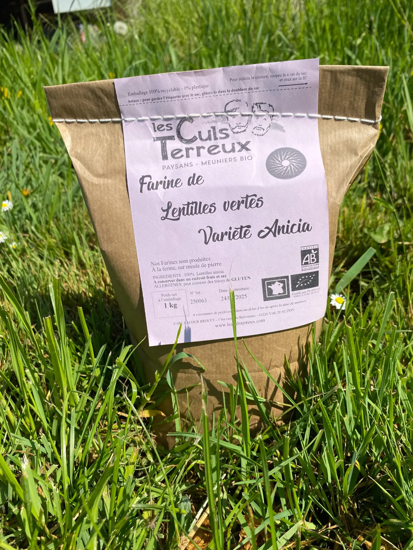 1Kg Farine de Lentilles Vertes AB