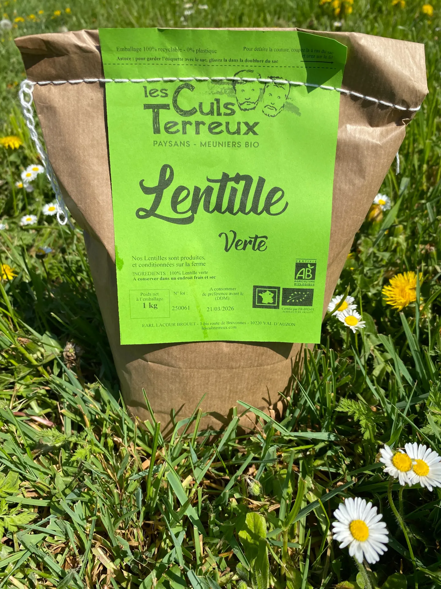 1Kg de Lentilles Vertes AB